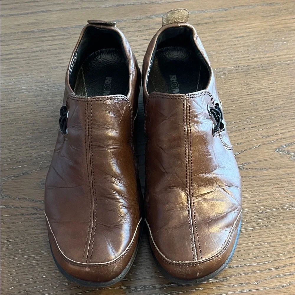 Romika Women’s Chestnut Leather Loafers Size 37EU/6-6.5US SEE SIZE CHART IN PIC